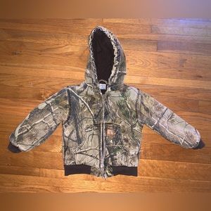 Carhartt Boys Quilted Camo Jacket size 5
